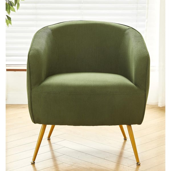 US Pride Furniture Docan Green Corduroy Arm Chair