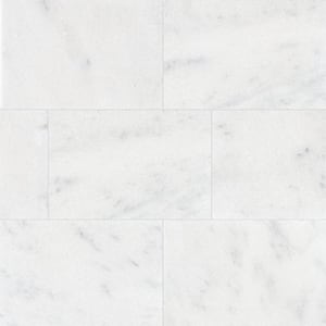 Sierra 16 in. x 24 in. x 1.18 Rectangular White Sandblast Marble Paver Tile (1-Piece/2.66 sq. ft./Each)