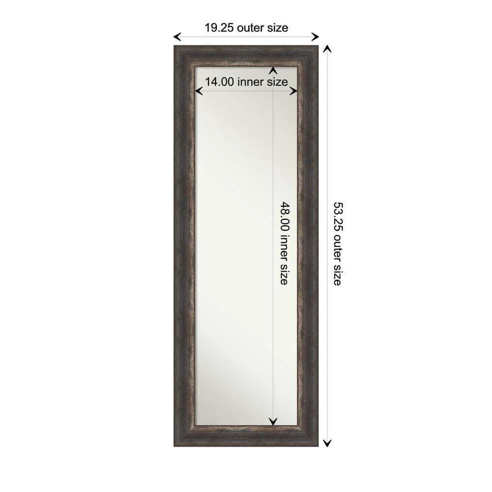 Bark Rustic Char Full-Length Bronze and Wood Mirror