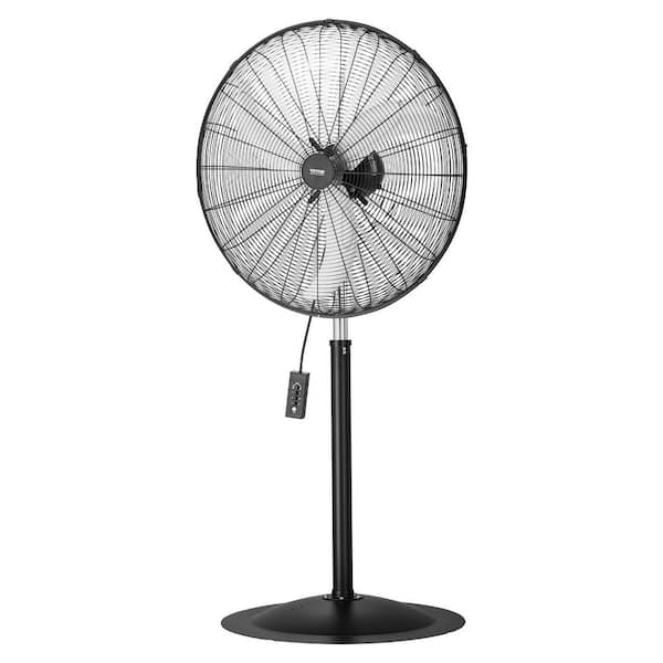 Industrial Pedestal Fan, 30 in. 85° Oscillating Fan, Height Adjustable Standing Fans with 3-Adjustable Speeds