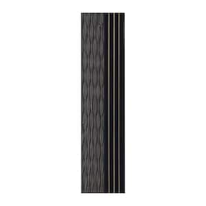 94.5 in. x 4.8 in. x 0.5 in. Acoustic Vinyl Wall Cladding Siding Board in Black Wood Grain Color (Set of 4-Piece)