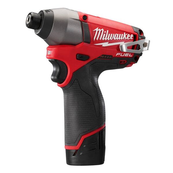 Milwaukee - M12 Fuel 12-Volt Lithium-Ion Brushless Cordless 1/4 in. Hex Impact Driver Kit with Free PACKOUT Case
