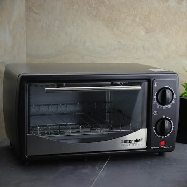 Better Chef Black With Stainless Steel Front Toaster Oven 98589571M - The Home