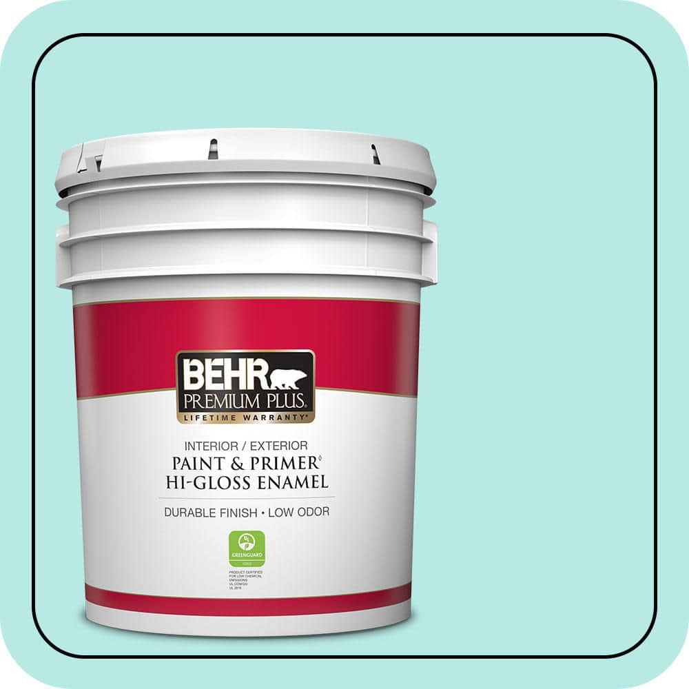 5 gal. #P450-2 Tahitian Breeze Hi-Gloss Enamel Interior/Exterior Paint & Primer price history on PriceWatchPro