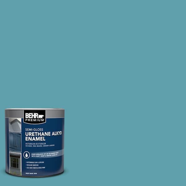 1 qt. #BIC-53 Turquoise Semi-Gloss Enamel Urethane Alkyd Interior/Exterior Paint