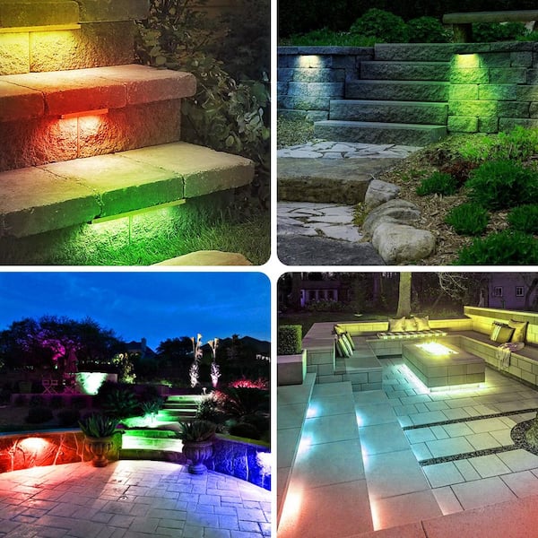 Sofiton 4-Pack 200 Lumens Low Voltage Bronze Integrated LED RGB