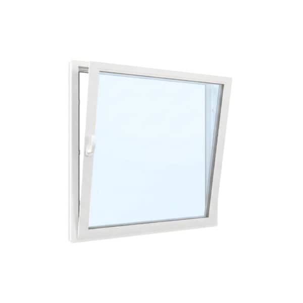 36 in. x 36 in. Elite Euro White Double-Pane Vinyl Tilt/Turn Window with Screen and Right Inward Swing