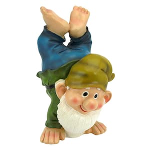10.5 in. H Handstand Henry the Garden Gnome Statue