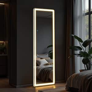 Lumioca 3-Color LED Black 16 in. W x 59 in. H Full-Length Metal