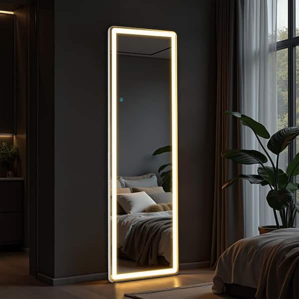 Lumioca 3-Color LED White 21 in. W x 64 in. H Full-Length Metal