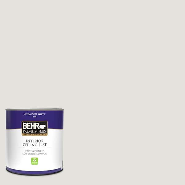 BEHR PREMIUM PLUS 1 qt. #MQ3-04 Quiet on The Set Ceiling Flat Interior Paint