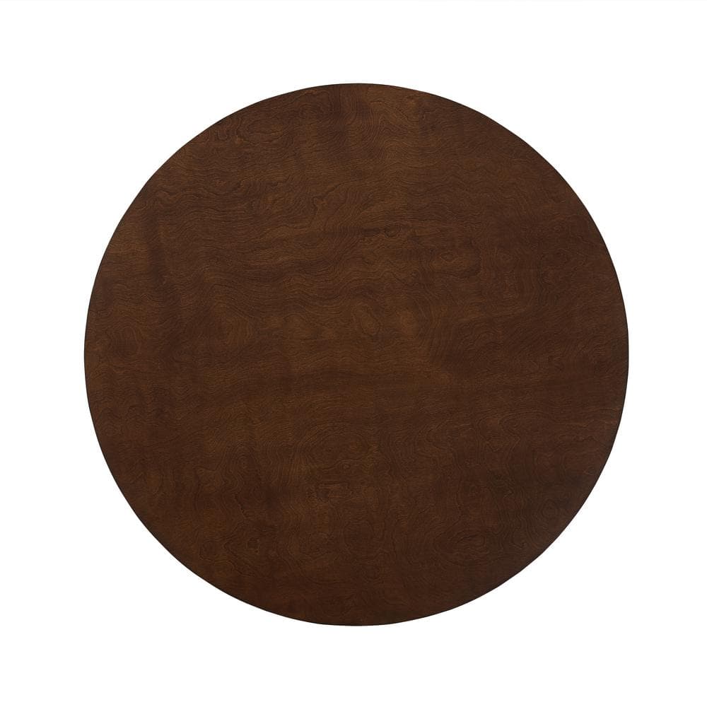 Mid-Century Modern Landon 47'' Round Mahogany Wood Dining Table