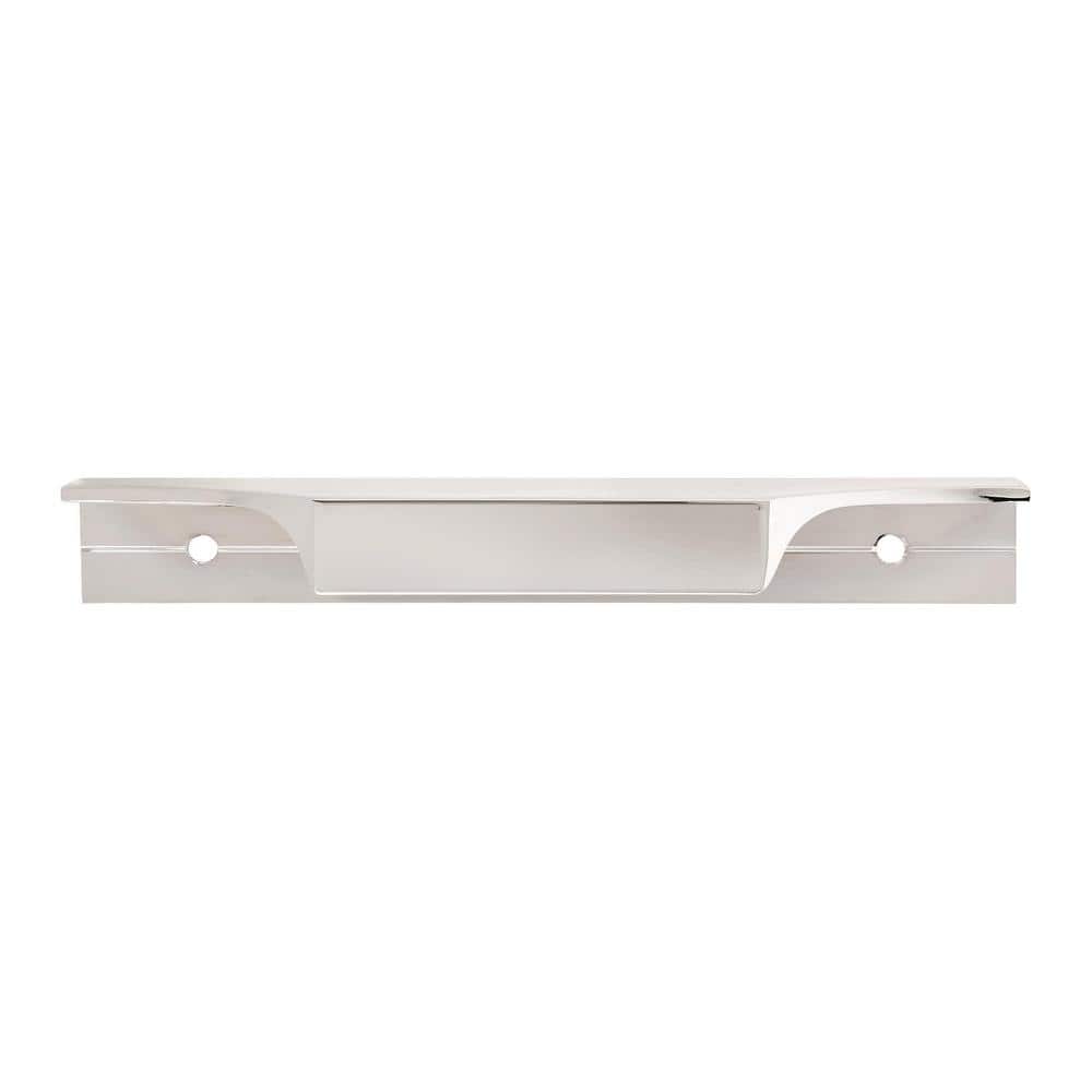 Polished Chrome Modern Cabinet Edge Pull with Mounting Hardware