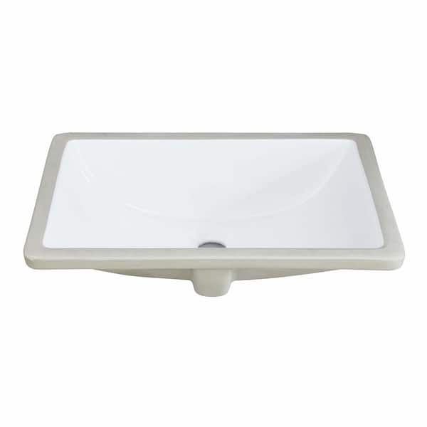 Amucolo 20.27 in. Rectangular Undermount Bathroom Sink in White with Overflow WRONG PRODUCT NAME?!