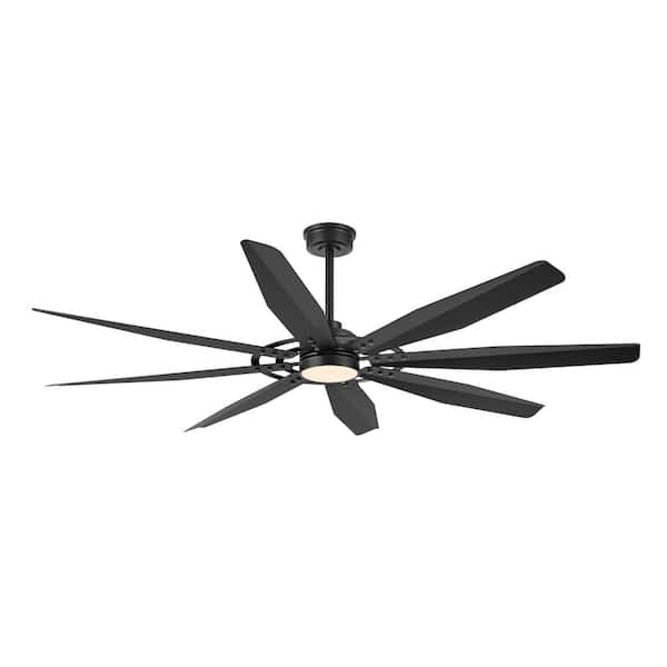 MLiAN 60 in. 8 Blades Black Indoor LED Ceiling Fan with Remote control