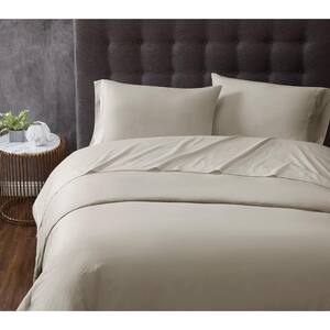 StyleWell Brushed Soft Microfiber 4-Piece Queen Sheet Set in Khaki ...