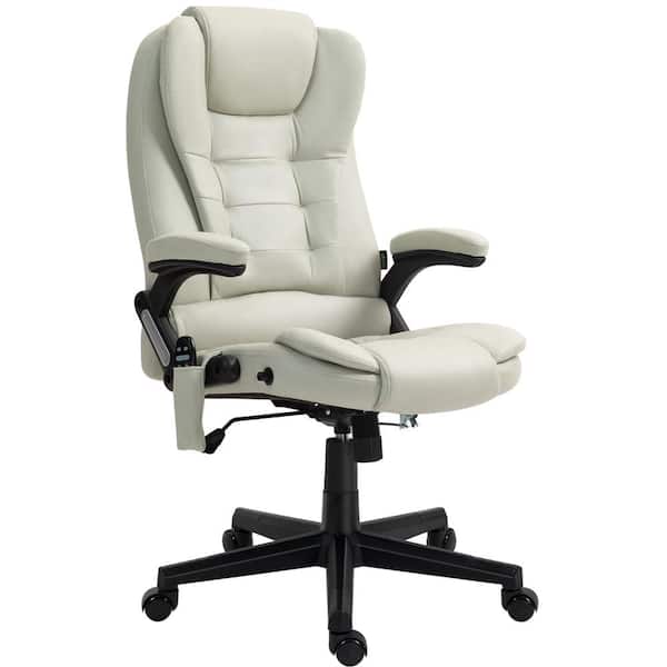 Unbranded Outdoor Microfiber Massage Recliner Chair, Metal Frame and 6-Point Vibration Swiveling Armchair,Beige
