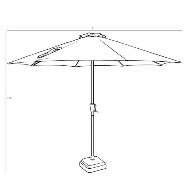 at home store patio umbrella FORCLOVER 10 ft. 3-Tier Aluminum Market Patio Umbrella with with Double Vented in Beige