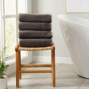 Midnight Ultra-Soft 100% Cotton Diamond Waffle 4-Pack Bath Towels