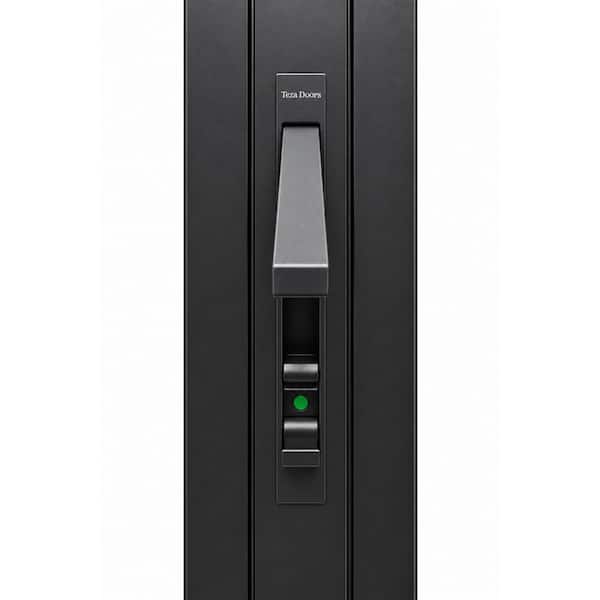 TEZA DOORS Teza 85 Series 96 in. x 80 in. Matte Black Left to