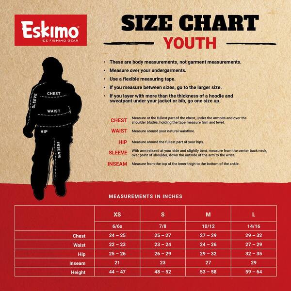 Eskimo Keeper Ice Fishing Jacket, Youth, Forged Iron, Small 338940020213 -  The Home Depot