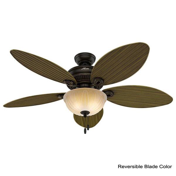 Hunter Grand Cayman 54 In Indoor, Home Depot Outdoor Ceiling Fans With Light Kit