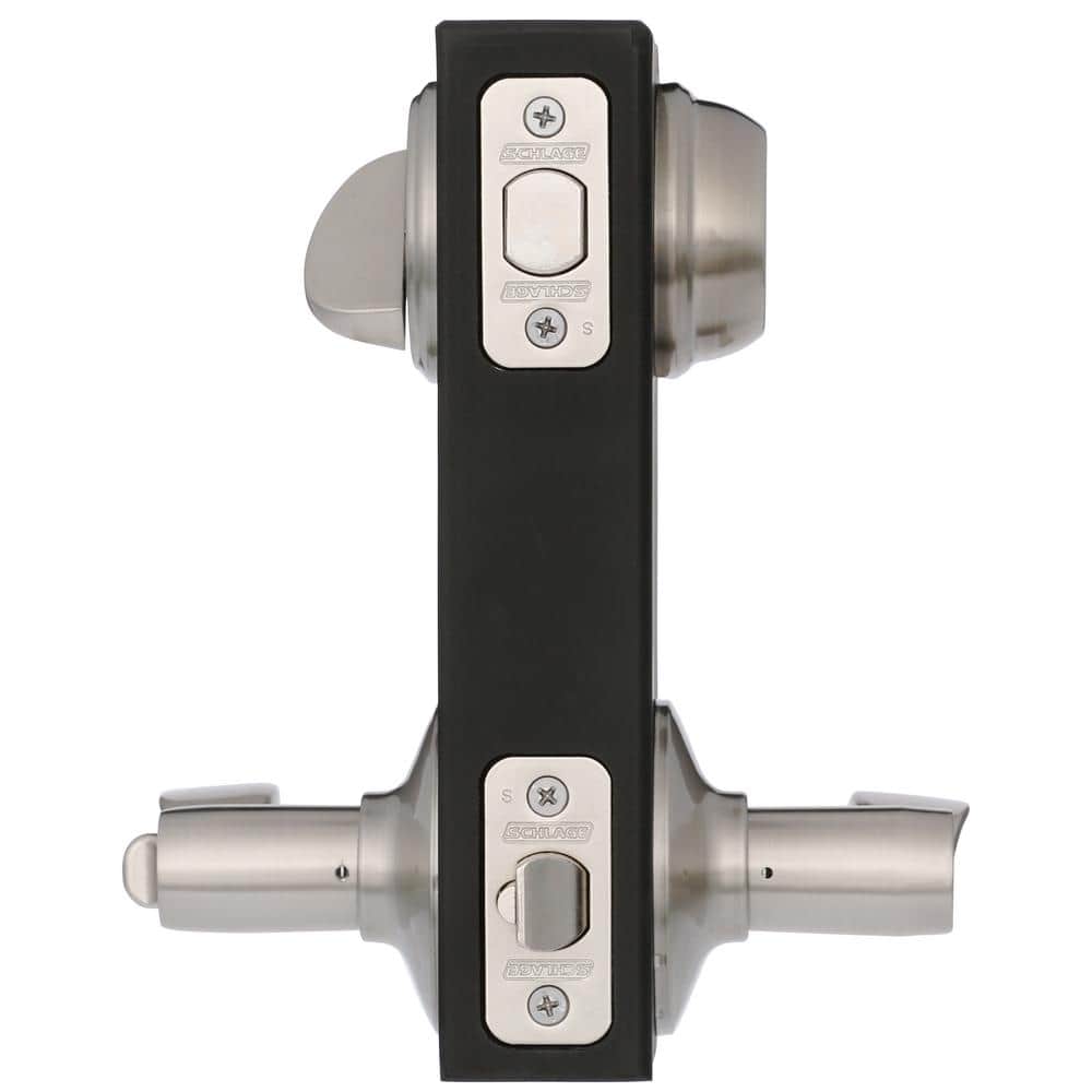 Satin Nickel Single Cylinder Deadbolt and Lever Handle Set