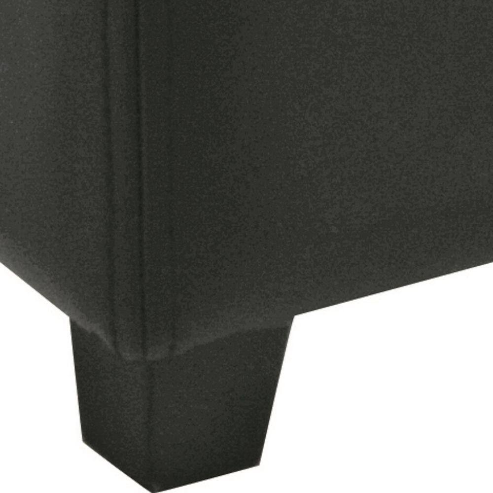 Jonathan Black Faux Leather Flip Top Storage Ottoman