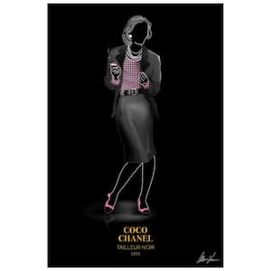 "Fashion suit look" Frameless Free Floating Reverse Printed Tempered Glass Wall Art, 32 in. x 48 in.