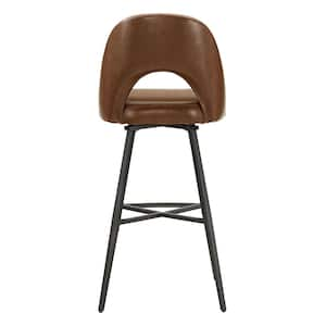 42.5 in. H Brown Metal Swivel Bar Height Stools (Set Of 2)