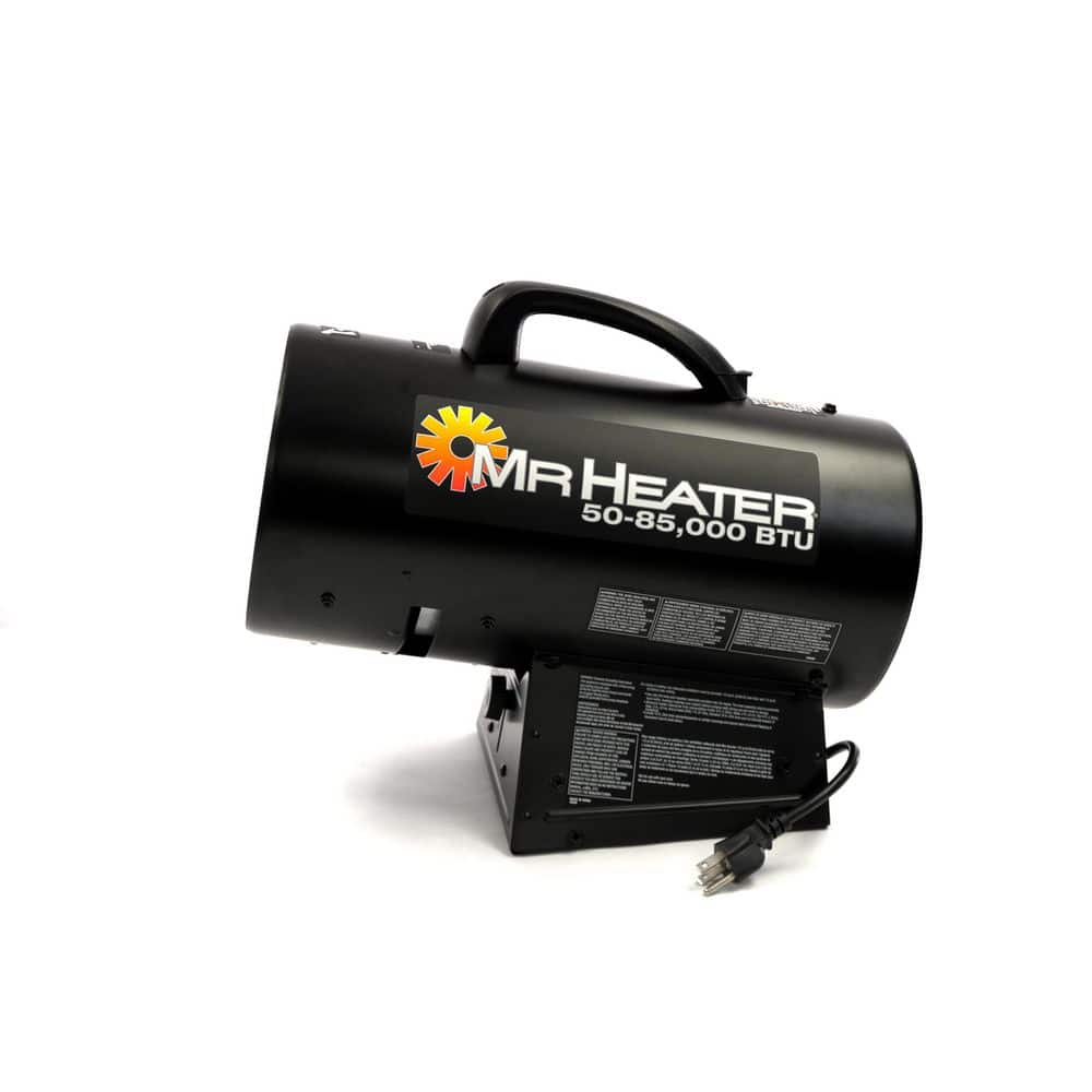 85,000 BTU Black Steel Forced Air Propane Heater