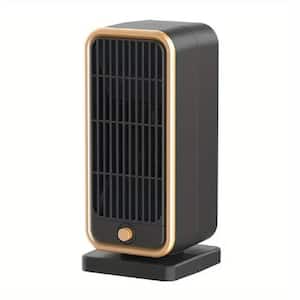 500-Watt 10.3 in. Black Electric Space Heater, Portable Safe And Quiet Ceramic Heater