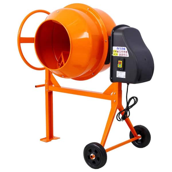 5 Cu. Ft Electric Concrete, Cement Mixer Machine, 110v AC Motor Portable Power for Mortar, Stucco and Fodder