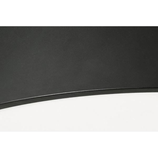 Bailey Modern Black Glass Drum LED Flush Mount Ceiling Light