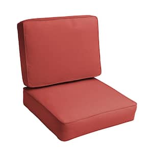 23.5 x 23 Deep Seating Outdoor Corded Cushion Set in Sunbrella Canvas Henna