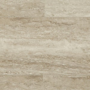 Take Home Sample - 6 in. W x 6 in. L Torcello Travertine Waterproof Floating Click Lock Luxury Vinyl Tile Flooring