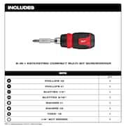 8-In-1 Ratcheting Compact Multi-Bit Screwdriver