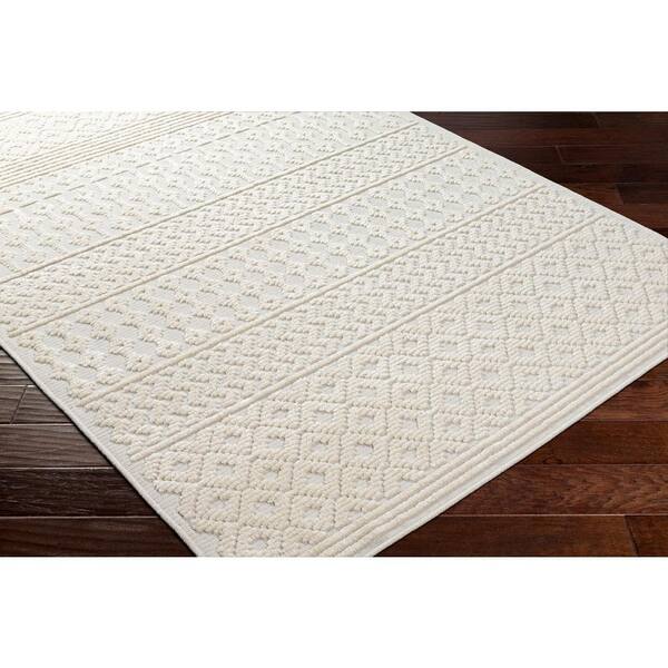 Linon Indoor Outdoor Washable Apia Polyester Area 5'x7' Rug in Ivory and  Green, 1 - Kroger