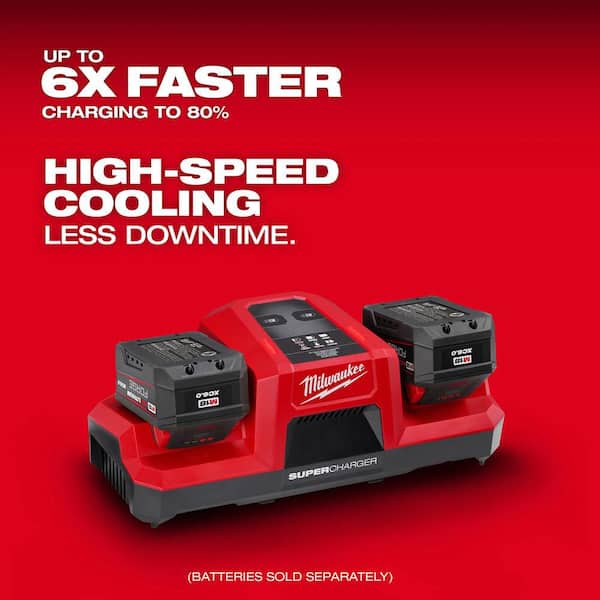M18 18V Lithium-Ion Dual Bay Super Battery Charger with FORGE 6.0Ah Battery Pack (2-Pack)