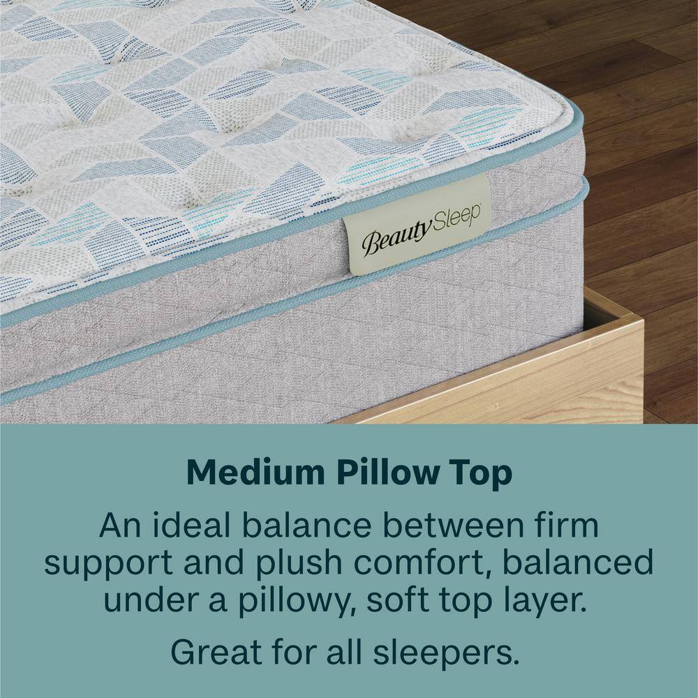 Slumberscape Queen Medium Pillow Top Mattress Set with Gel Memory Foam