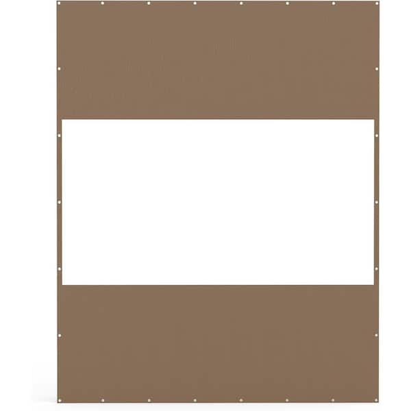 Tunearary 10 ft. x 8 ft. Awning Waterproof Patio Screen Room Divider, Heavy Duty Outdoor Clear Panel 18 oz. PVC Polyester Curtain