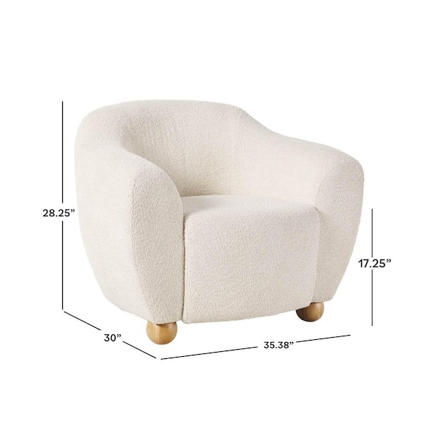 Walker Edison Furniture Company Linley Ivory Contemporary