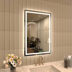 TMMV 24 in. W. x 36 in. H Rectangular Frameless LED Light Anti-Fog Wall Bathroom Vanity Mirror in Polished Crystal