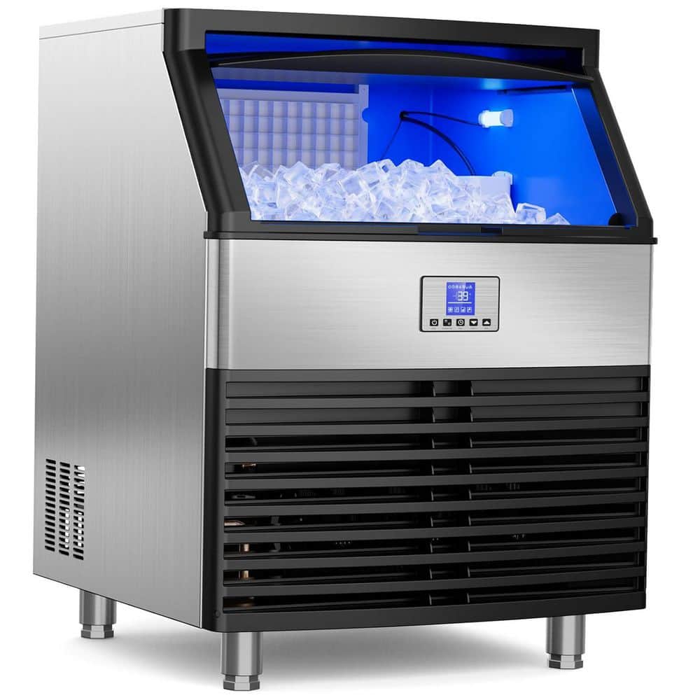 25.98 in. 450 lbs./24H Under Counter Full Size Cubes Ice Machine With 120 lbs. Storage Bin Stainless Freestanding Sliver price history on PriceWatchPro