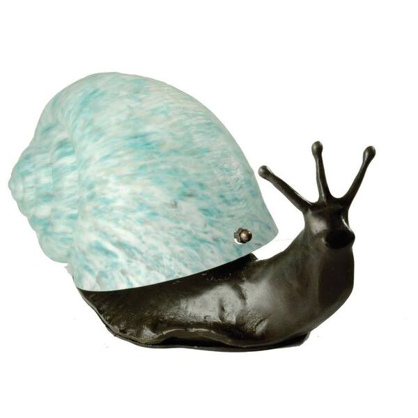 Illumine 1 Light Snail Teal and White Accent Lamp