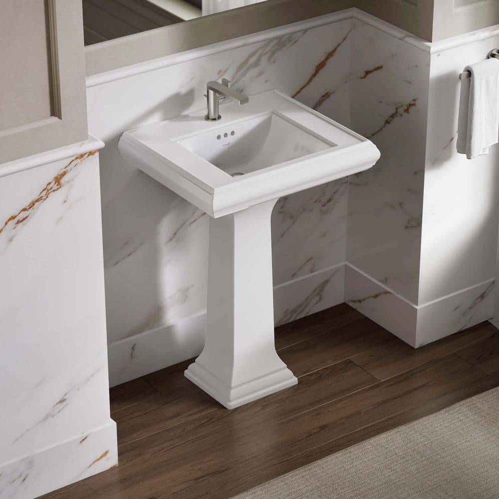 Memoirs 24 in. x 19.75 in. Pedestal Bathroom Sink in White Ceramic price history on PriceWatchPro
