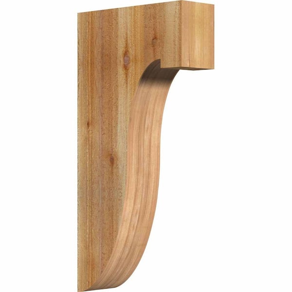 Ekena Millwork 4 in. x 12 in. x 24 in. Western Red Cedar Del Monte Rough Sawn Corbel