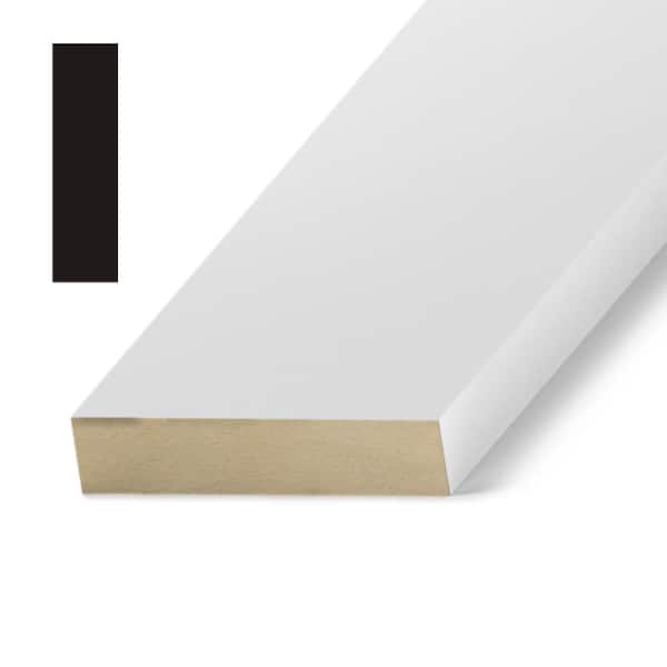 Kelleher Square Edge 11/16 in. x 3-1/2 in. Primed MDF S4S Base Moulding