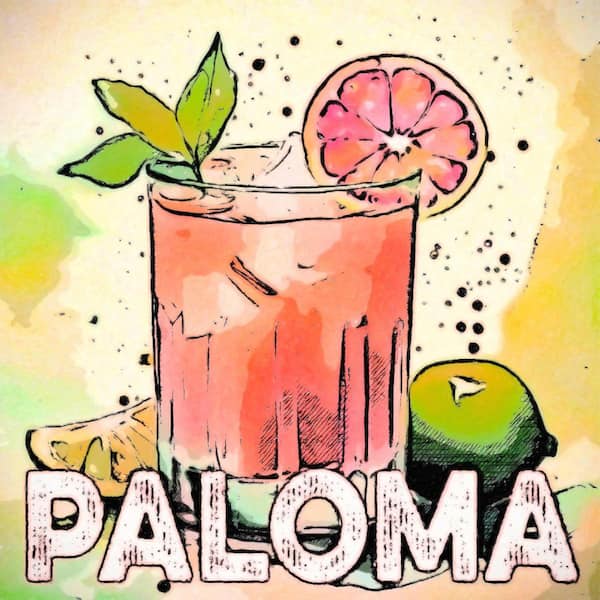 VENICE BEACH Collections Paloma Cocktail by Grotto Studios 1 Piece Unframed Graphic Print Abstract Poster Art Print 16 in. x 16 in.