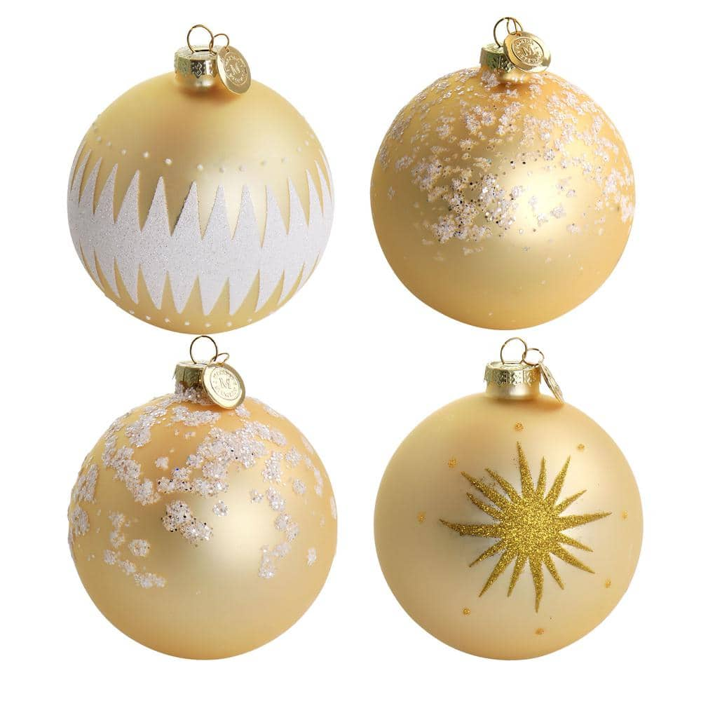 UPC 085081203205 product image for Holiday Ball Ornament 4 Piece Set in Gold | upcitemdb.com